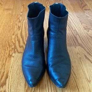 Steve Madden black leather booties